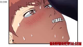 Lactating lustful babe sucks his dick in HD anime clip