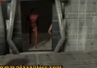 Black villain is destroying a white submissive woman