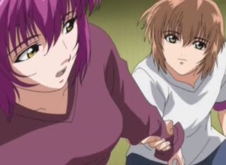 Seductive huge tits MILF gets a young guy to plow her