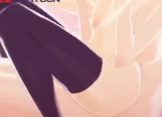 Lovely 3D chick with purple hair has passionate fun with bf