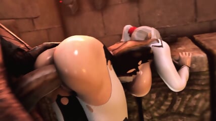 Horny Bitch Thanked The Monster With Anal And Blowjob For Saving – 3d Hardcore Hentai Rough Sex