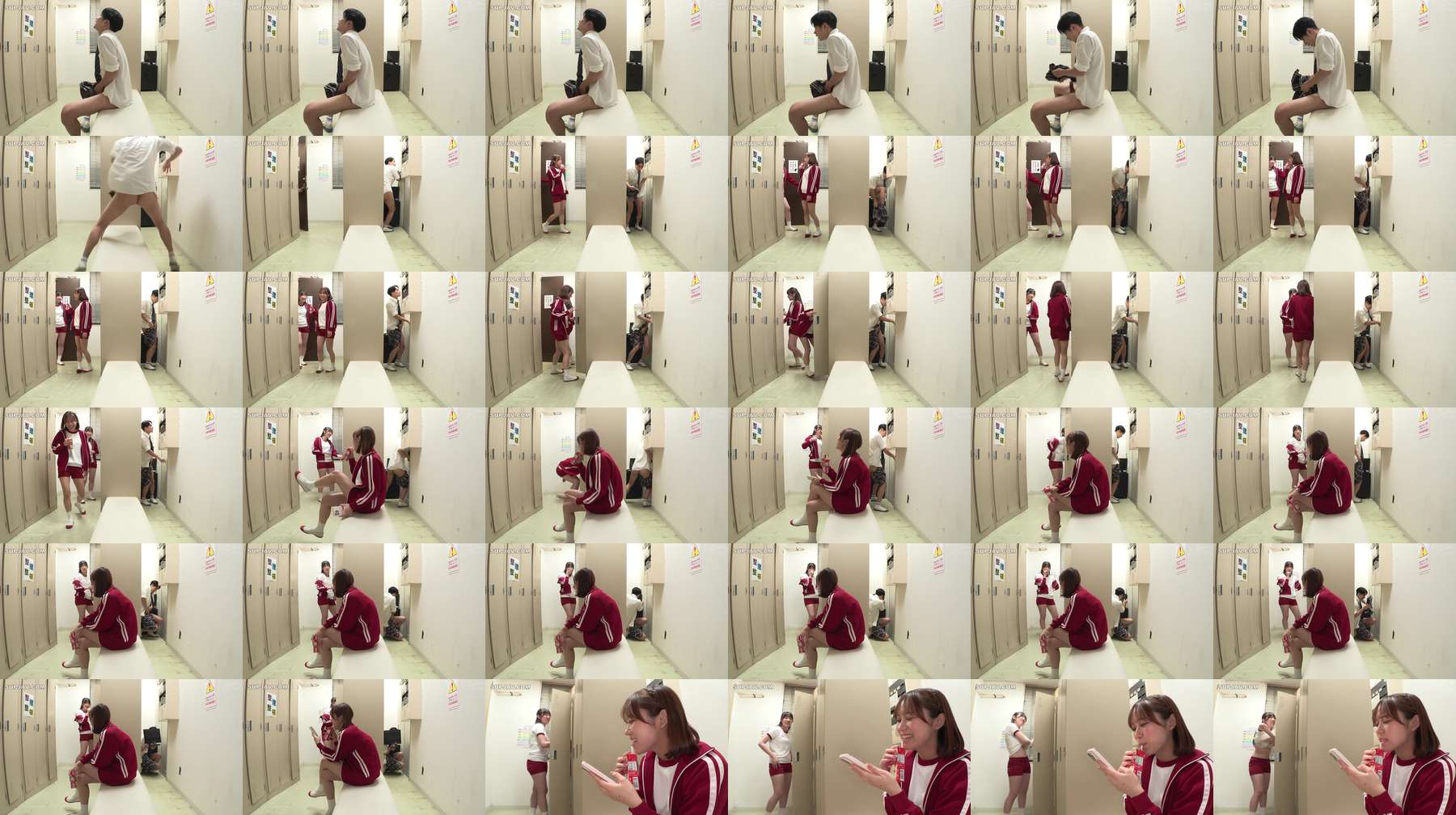 [UNCENSORED-LEAK] HUNTC-563 The gap behind the school lockers is our secret fuck spot! We were caught having sex in hiding and ended up fucking a bunch of frustrated girls who were peeking in, in a chain reaction of fucking! 3