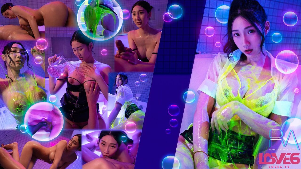 RAS306 - Absolute big breast bubble bath fluorescent x lubrication x neon light