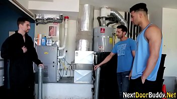 Chiseled Athlete Gets Cum