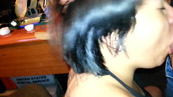 My Ex Sucks Me Off And Gets Cum In Mouth Face And Tits