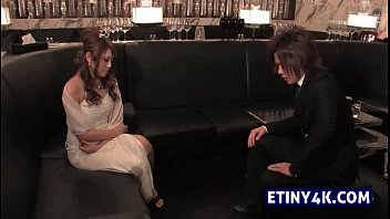 Asian Sexy Bride Teasing A Guest From Wedding