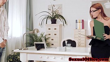 Beautiful Redhead Boss Fucking The New Start