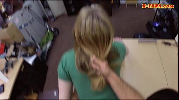 Pretty Amateur Blonde Chick Pawns Her Pussy For Money