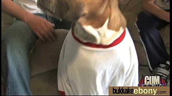 Busty Black Babe Bubble Bath Group Cocksuck! 7