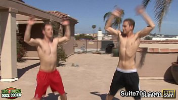 Excited Gay Jocks Fucking On The Couch