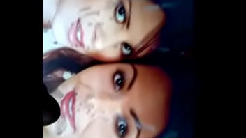 Cum Shot Tribute Two Cute Girls Face