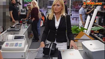 Hot Blonde Milf Pawns Her Pussy And Nailed At The Pawnshop - big, blonde, cock, milf, blowjob, amateur, POV, reality - Video 5748715