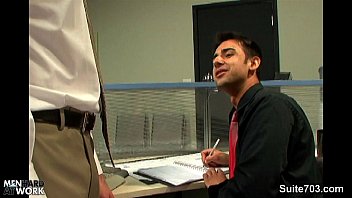 Lusty Blonde Gay Gets Fucked In The Office