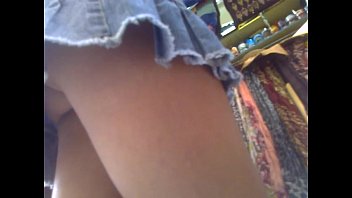 Upskirt Jeans Skirt