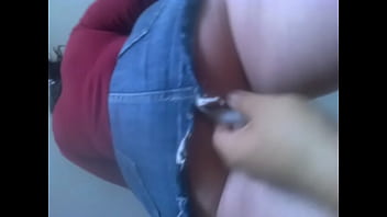 Upskirt Tanga Blanca Panocha Riquisima