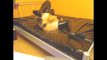 Latex Blindfolded Ass Stretching Piss Drinking Masturbation
