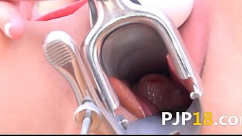 Brunette Pornstar Using Huge Gyno Toys