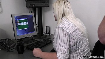 Boss Fucks Cute Blonde Plumper