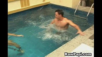 Guy With Big Muscles Barebacking Latin Gay Butthole