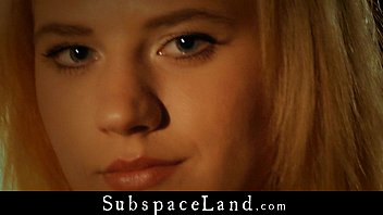 Collared And Leashed Blonde Slaves Takes Master' Cum