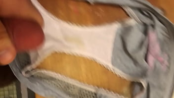 Jerking Off Onto Diana' Creamy Panties