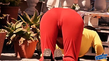 Busty Brunette Teen Showing Off. Boobs, Cameltoe _ Ass!