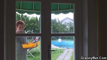 Granny Rides Neighbour' Cock