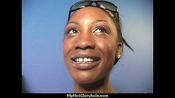 ⁣Incredible Ebony Teen Blowjob Gloryhole Audition 12