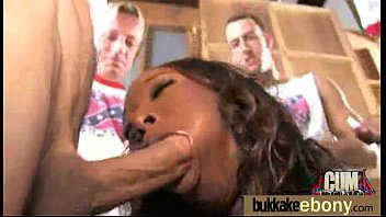 Hot Ebony Bukkake Gangbang 29