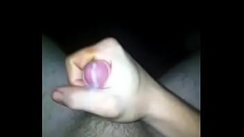 Lonely Solo Teen Jerks His Nice Big Hard Cock Up And Down Till Cums