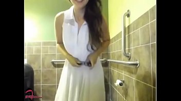 Slut Masterbates In Public Bathroom