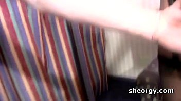 Curvy Tranny Michelle Jerks Of In Hot Stockings