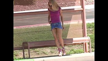 Kylie Public Bus Stop Nude Flash