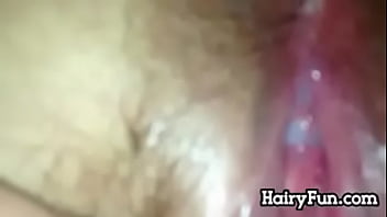 Creampie In Her Hairy Hole Close Up