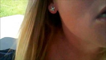 Amateur Chick Sucks His Cock In The Back Yard