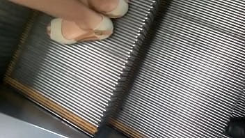 Upskirt At Electric Stair