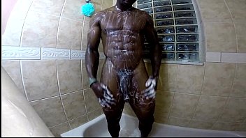 Hot Black Stud Shows Off Big Dick In Shower (theeblackhammer.com)