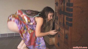 Hippie Dress On Stripping Teen