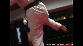 Pathetic Slave Is In Full Gear As A Strong Mistress Beats Him Up