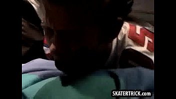 Skater Hunk Getting A Spanking From Two Studs