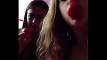 2 Teens Testing Their Gag Reflexes In Bedroom