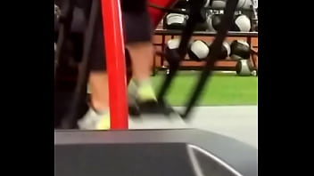 White Girl In Stripped Leggings