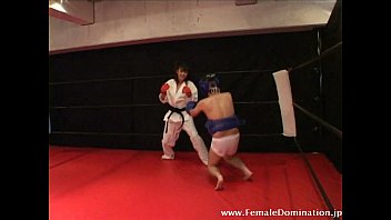 Mistress Is Serious In Beating Up A Slave In A Sparring Match