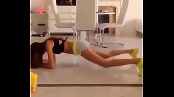 Sexy Teen Exercising