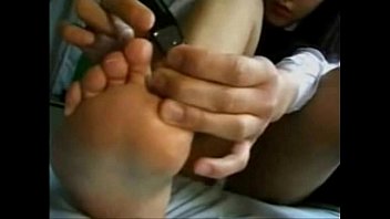 Fetishism - Cute Girl Cutting The Nails On The Bet