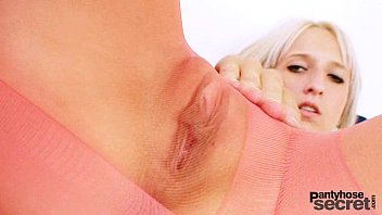 Hot Thin Euro Babe Obsessed With Nylon Tights Pantyhose