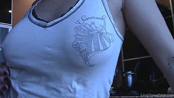 Blonde With Gigantic Tits Shows Off And Masturbates