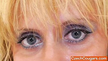 Cunt Sexing In Addition To A Latex Cock Plus Mature Blond