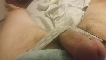 Stroking My Cock And Cumming In My Girlfriends Panties