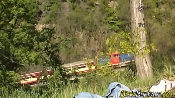 Uncut Guy Bukkake Soaked